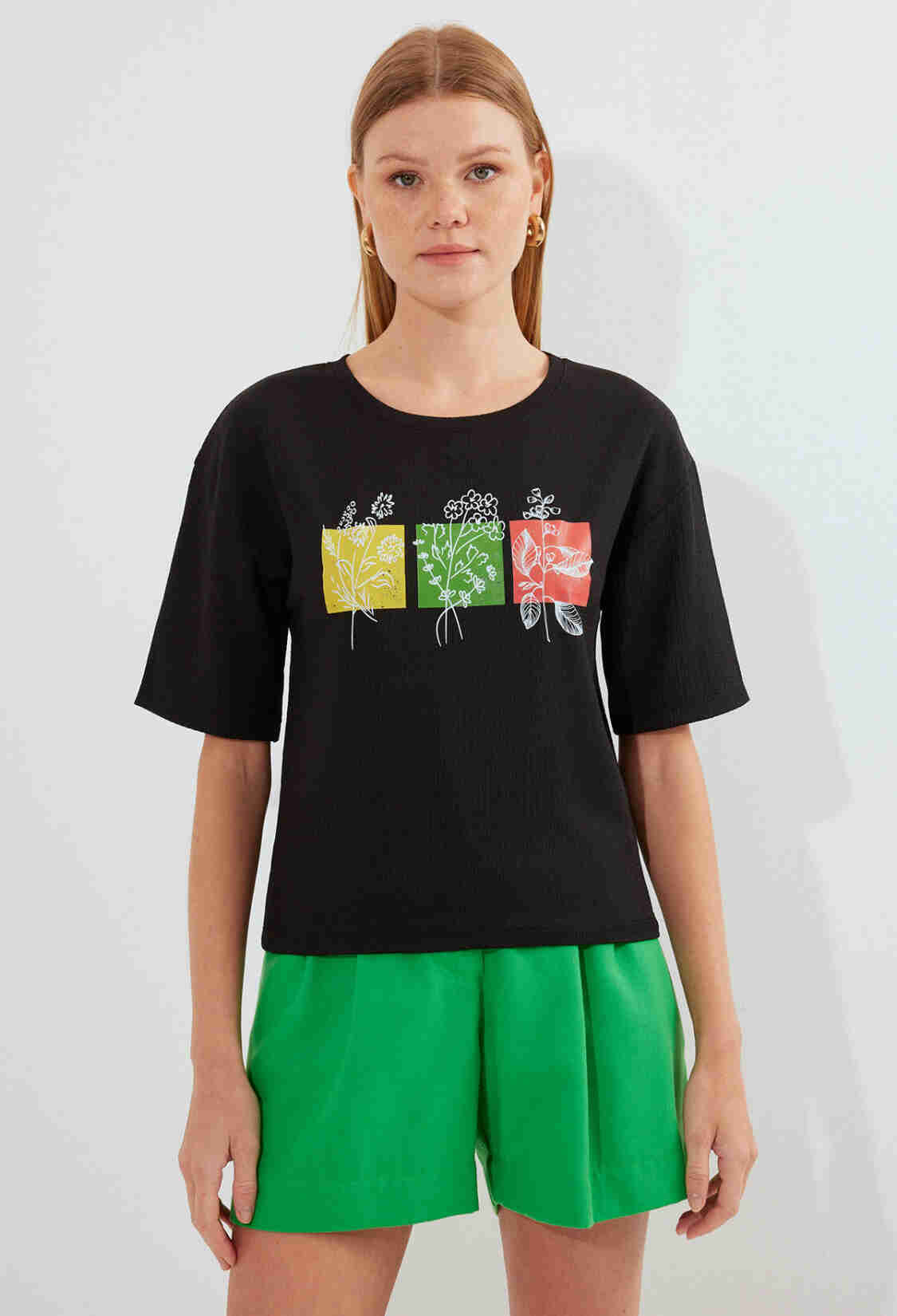 Printed Knitted Basic T-Shirt - Brand: Bigdart - Women & Kids, Baby Clothes Wholesale - TheBS Women
