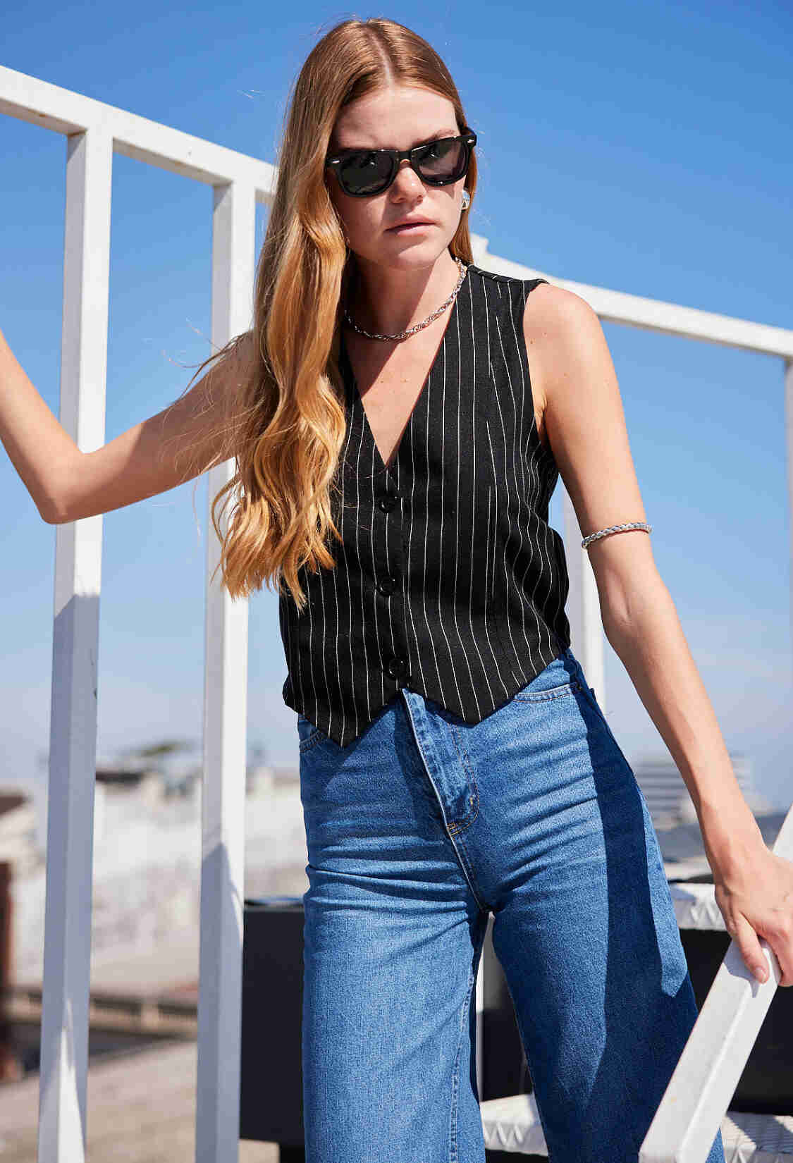 Striped Woven Vest - Brand: Bigdart - Women & Kids, Baby Clothes Wholesale - TheBS Women