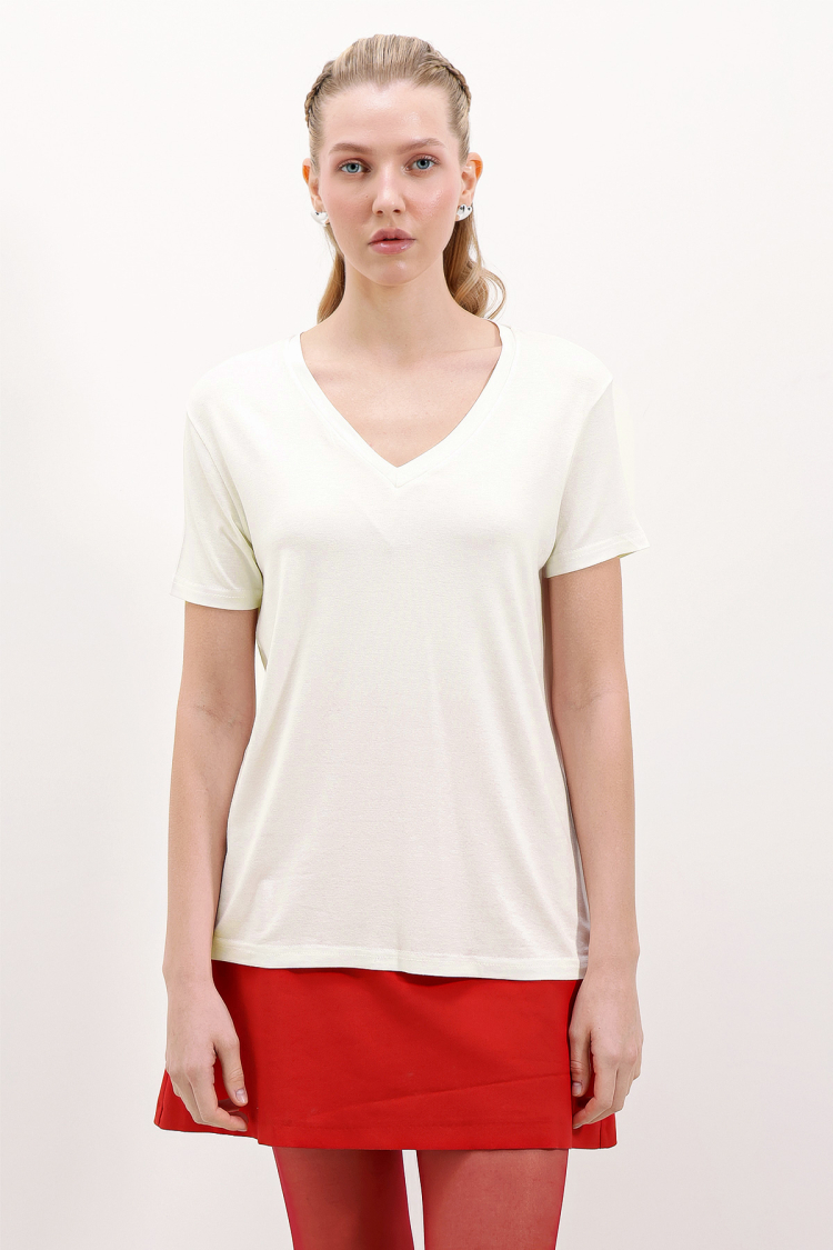 V-Neck Oversize T-Shirt - Brand: Bigdart - Women & Kids, Baby Clothes Wholesale - TheBS Women