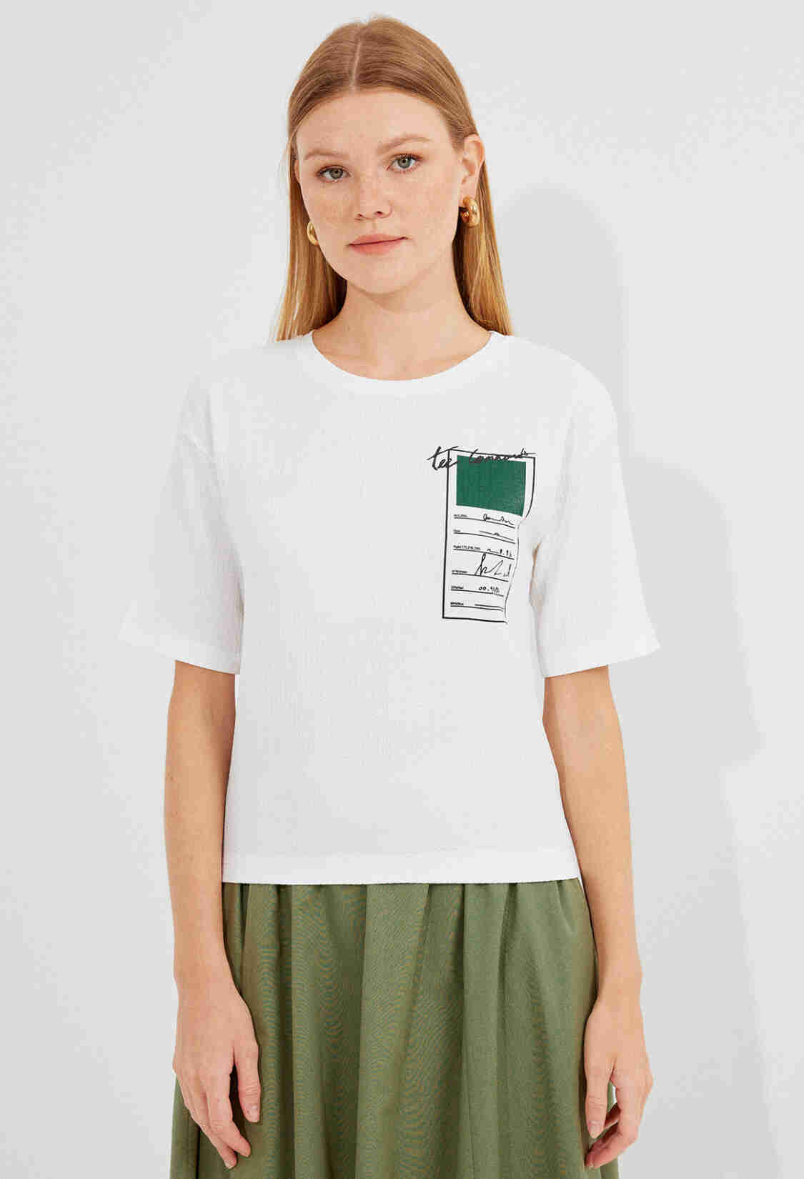 Printed Knitted Basic T-Shirt - Brand: Bigdart - Women & Kids, Baby Clothes Wholesale - TheBS Women