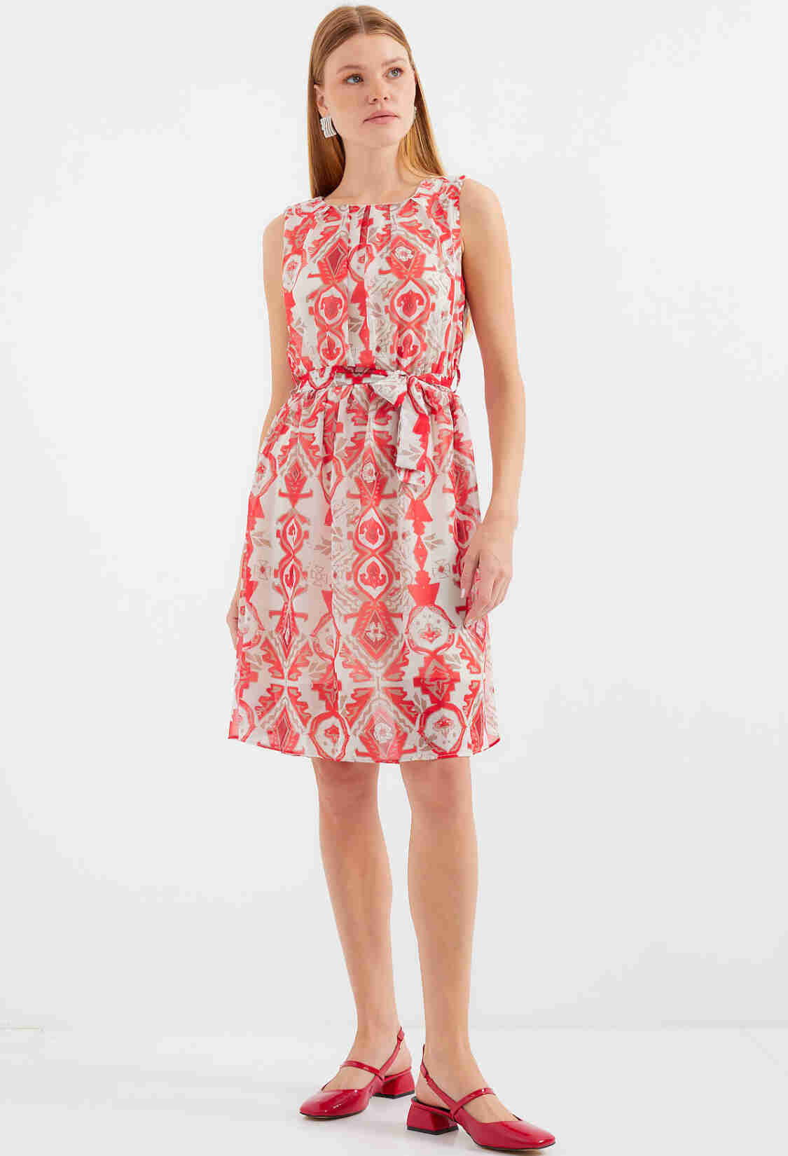 Patterned Zero Sleeve Chiffon Dress - Brand: Bigdart - Women & Kids, Baby Clothes Wholesale - TheBS Women