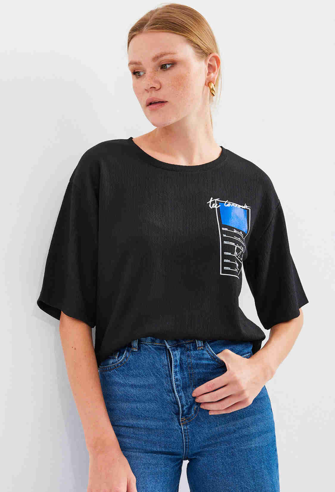 Printed Knitted Basic T-Shirt - Brand: Bigdart - Women & Kids, Baby Clothes Wholesale - TheBS Women