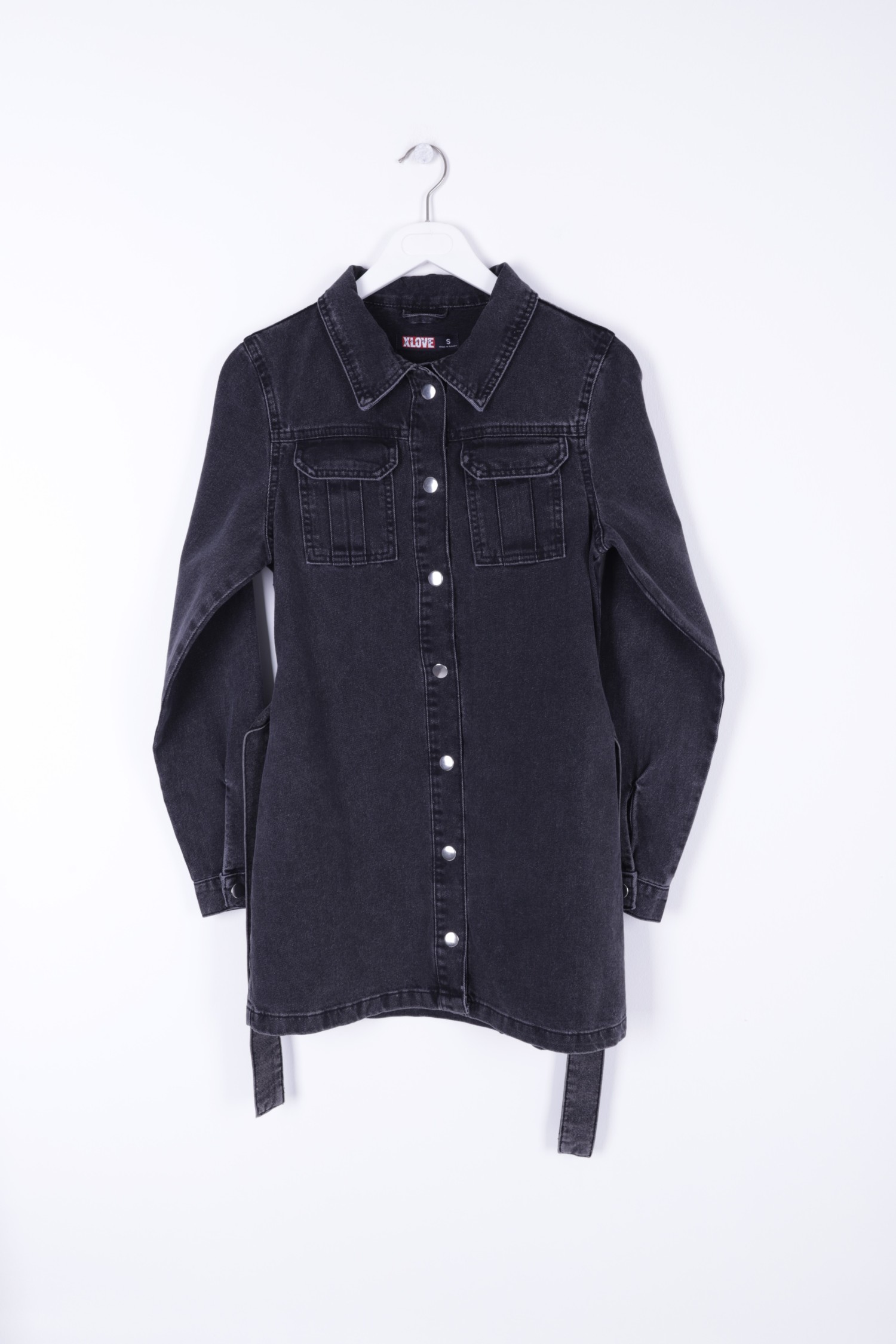Belted Snap Denim Dress - Brand: XLove - Women & Kids, Baby Clothes Wholesale - TheBS Women