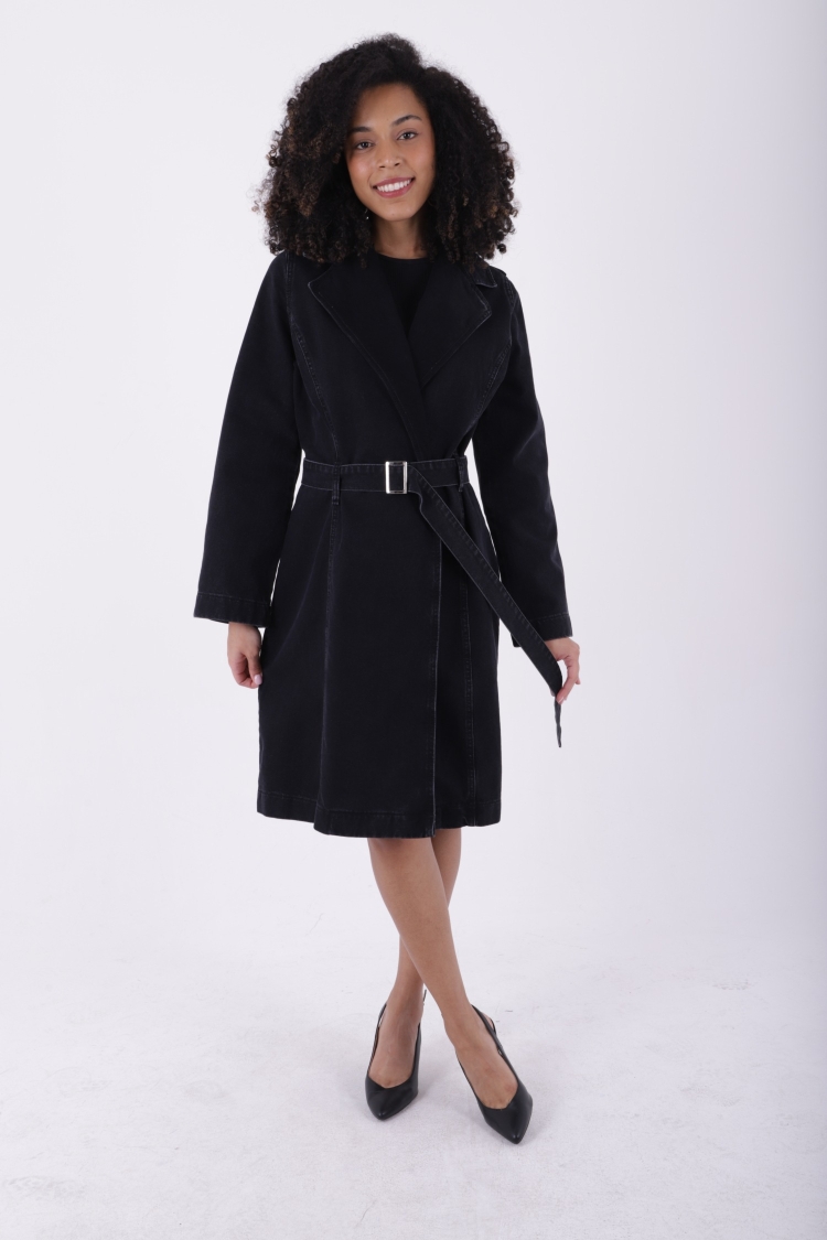 Belted Denim Trench Coat - Brand: XLove - Women & Kids, Baby Clothes Wholesale - TheBS Women
