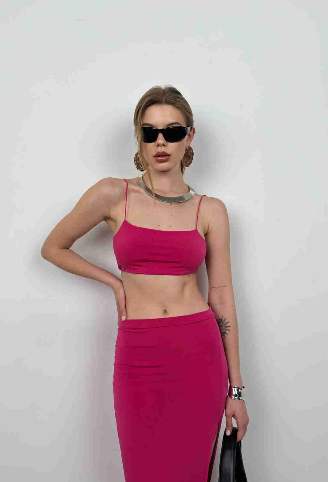 Halter Crop Slit Skirt Suit - Brand: Black Fashion - Women & Kids, Baby Clothes Wholesale - TheBS Women