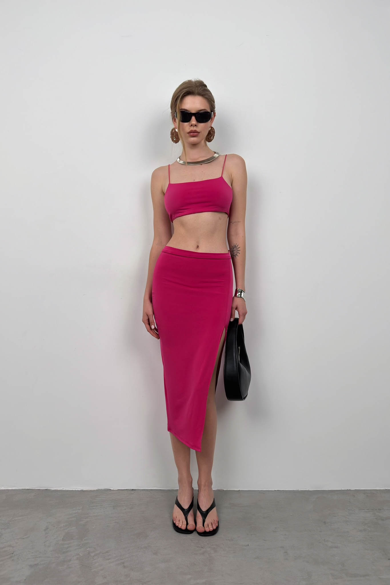 Halter Crop Slit Skirt Suit - Brand: Black Fashion - Women & Kids, Baby Clothes Wholesale - TheBS Women