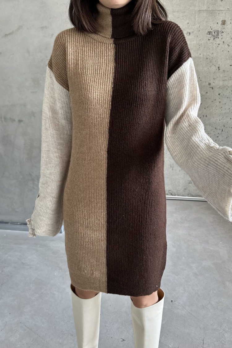 Two-Tone Raised Dress - Brand: My Fashion - Women & Kids, Baby Clothes Wholesale - TheBS Women