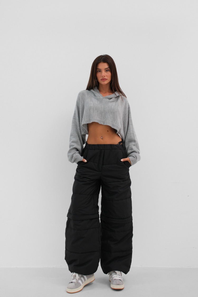Zipper Detail Quilted Trousers - Brand: Black Fashion - Women & Kids, Baby Clothes Wholesale - TheBS Women