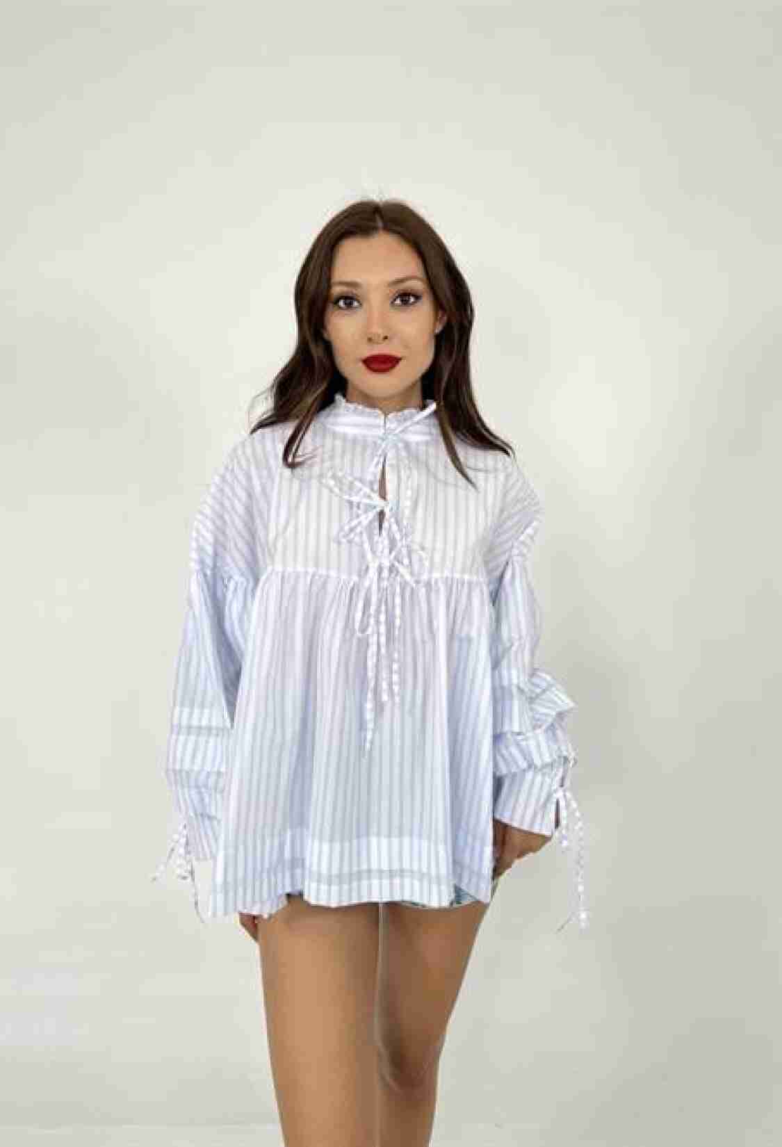 Tie Detail Shirt - Brand: Fame - Women & Kids, Baby Clothes Wholesale - TheBS Women
