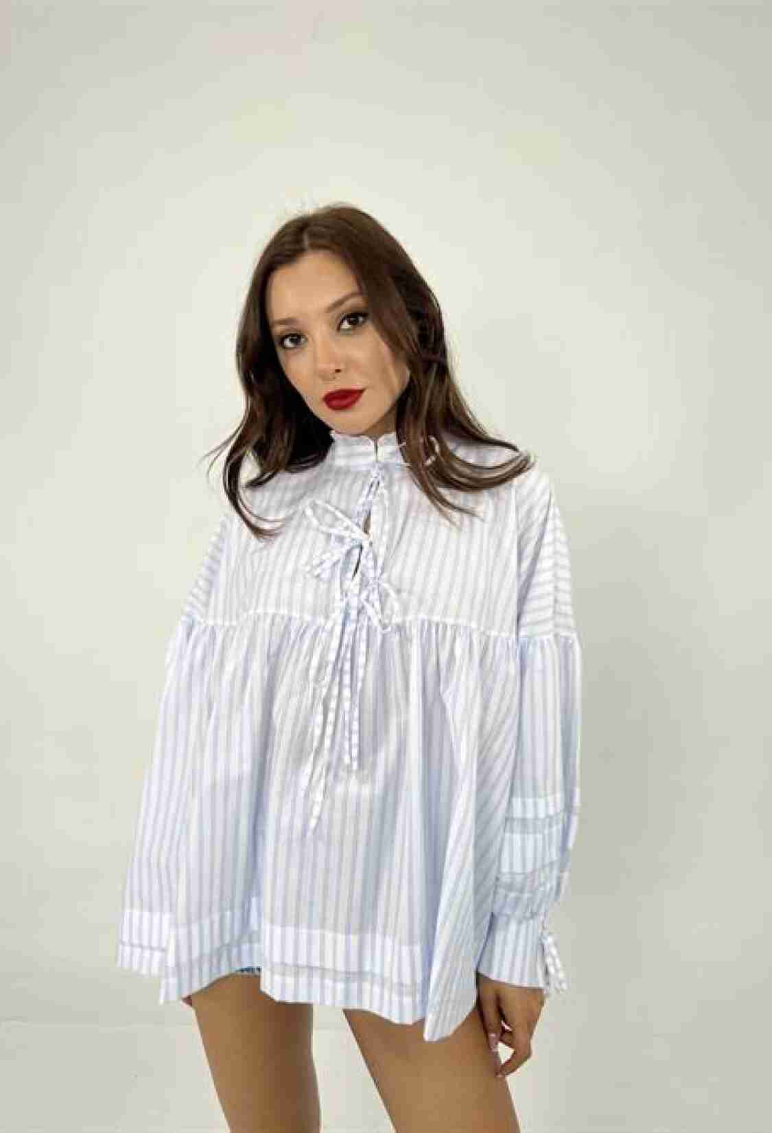 Tie Detail Shirt - Brand: Fame - Women & Kids, Baby Clothes Wholesale - TheBS Women