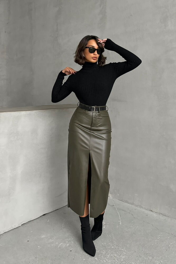 Leather Skirt - Brand: Topshow - Women & Kids, Baby Clothes Wholesale - TheBS Women