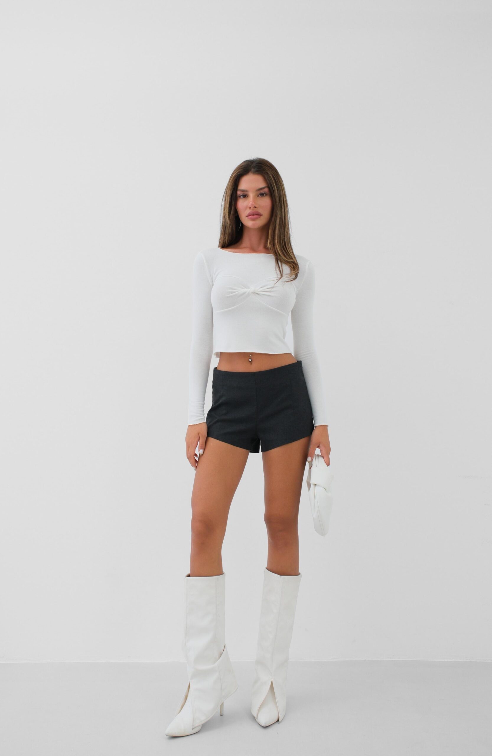 Chest Knot Detail Blouse - Brand: Black Fashion - Women & Kids, Baby Clothes Wholesale - TheBS Women