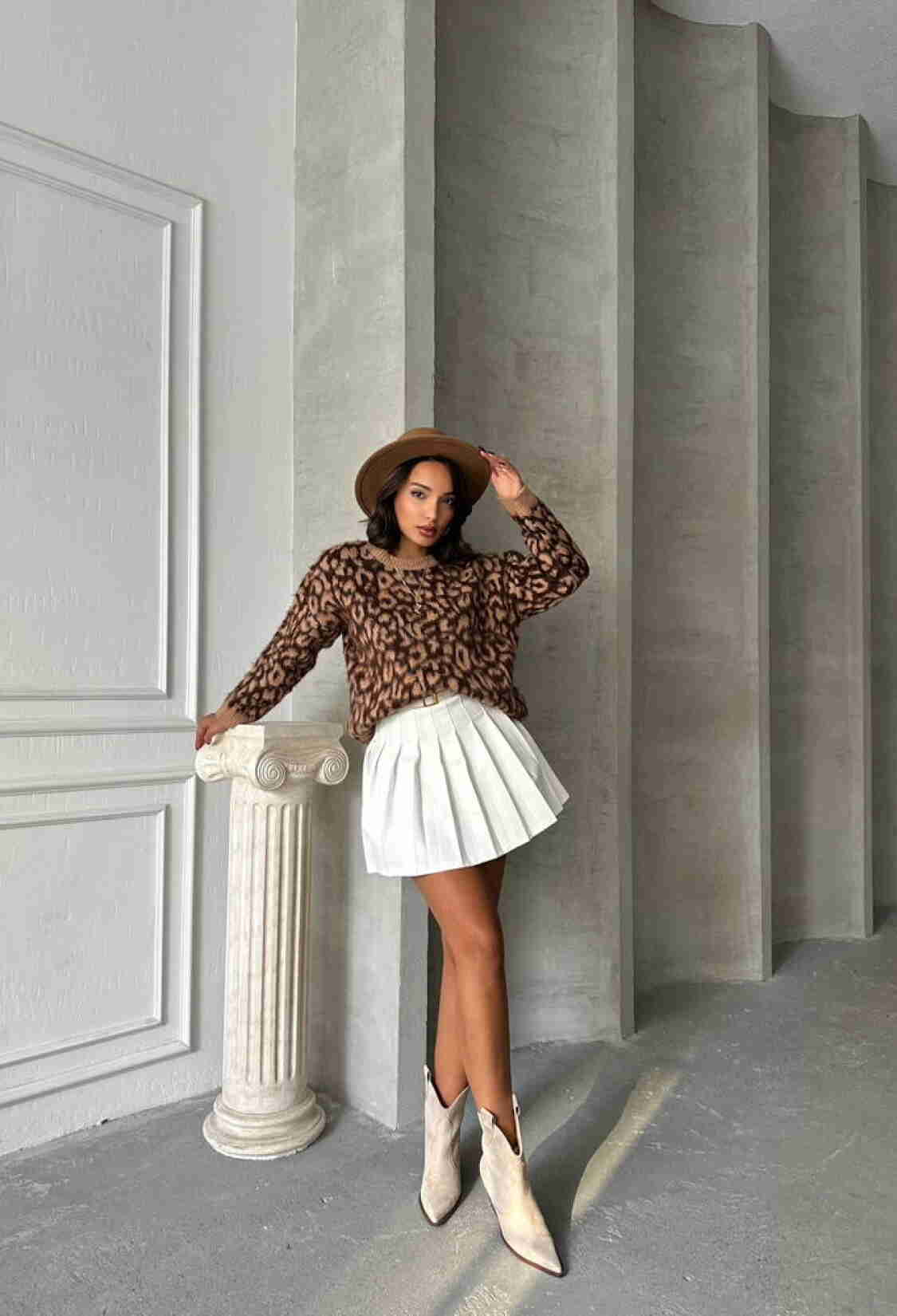 Leopard Knitted Blouse - Brand: Topshow - Women & Kids, Baby Clothes Wholesale - TheBS Women
