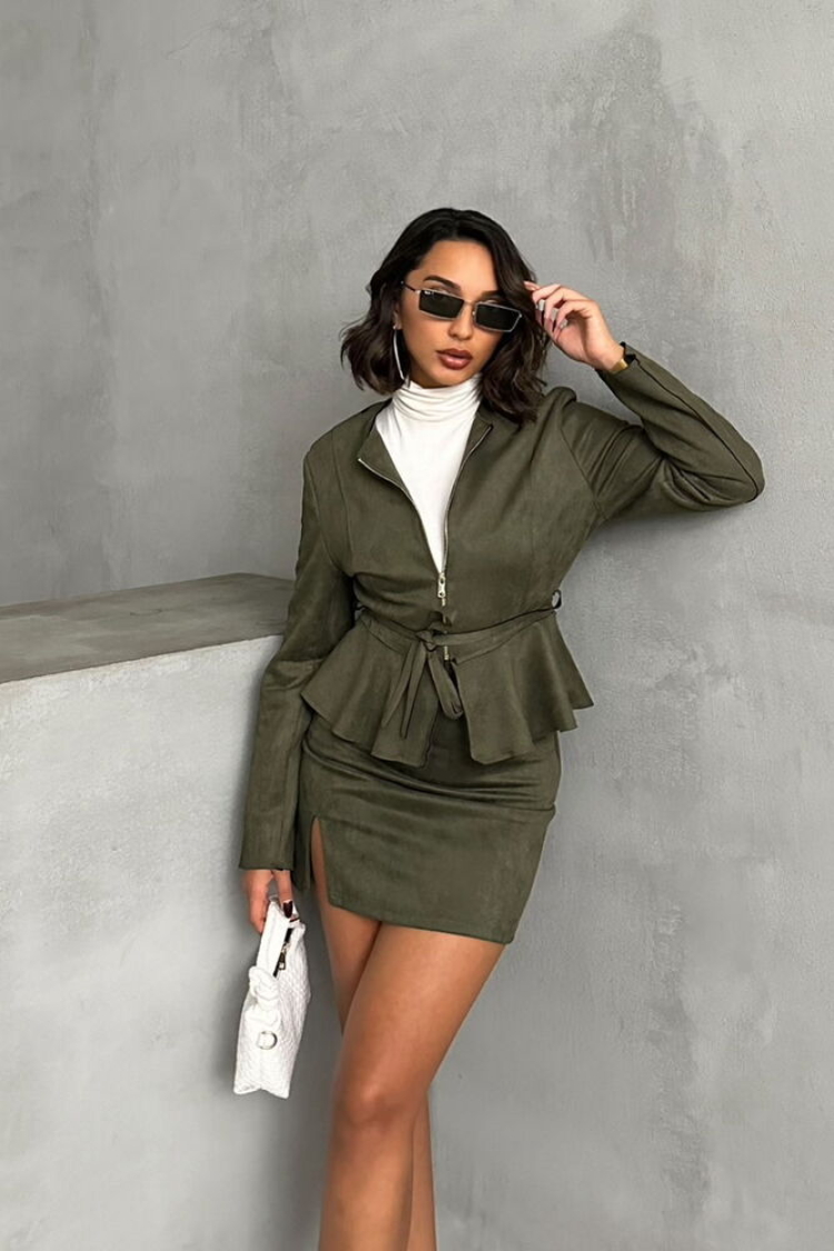 Suede Zippered Blouse - Brand: Topshow - Women & Kids, Baby Clothes Wholesale - TheBS Women