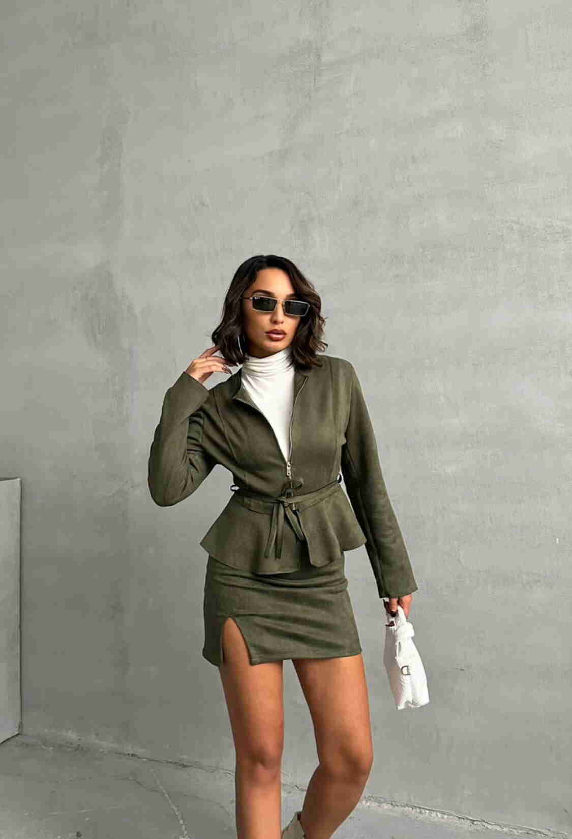Suede Zippered Blouse - Brand: Topshow - Women & Kids, Baby Clothes Wholesale - TheBS Women