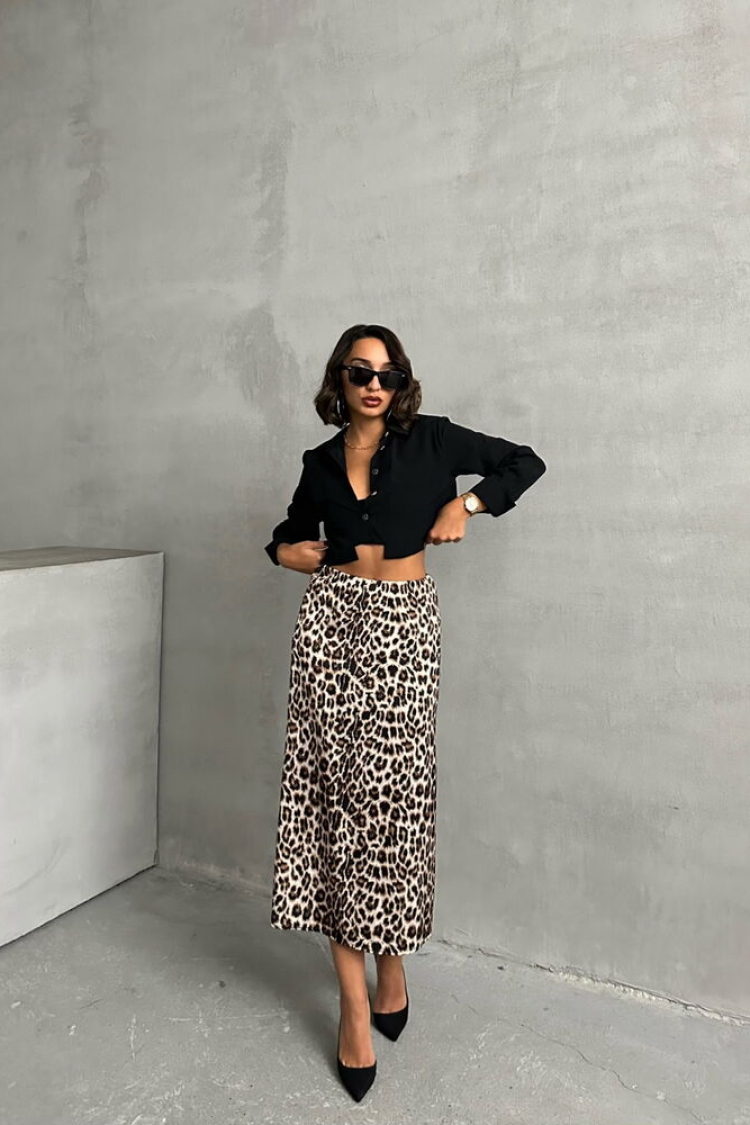 Leopard Pattern Skirt - Brand: Topshow - Women & Kids, Baby Clothes Wholesale - TheBS Women