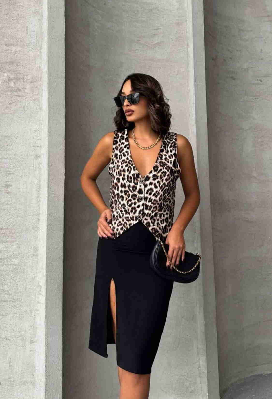 Leopard Patterned Vest - Brand: Topshow - Women & Kids, Baby Clothes Wholesale - TheBS Women