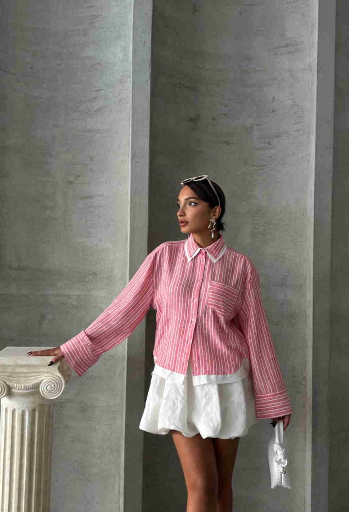 Poplin Detailed Striped Shirt - Brand: Topshow - Women & Kids, Baby Clothes Wholesale - TheBS Women
