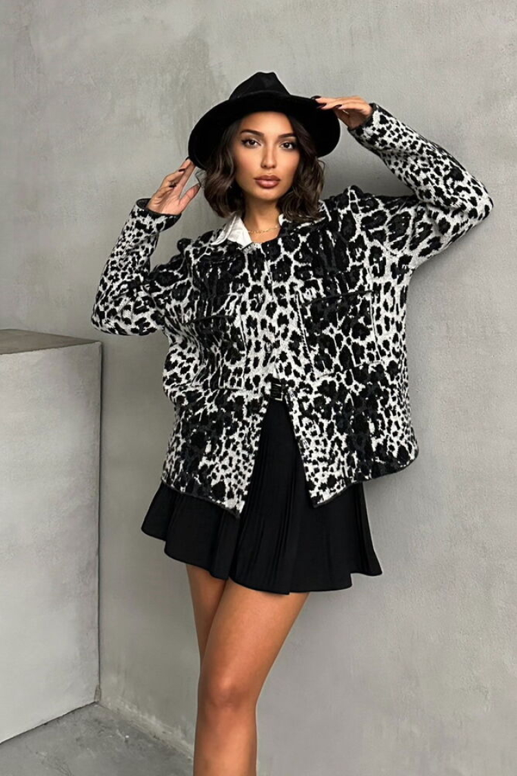 Pocket Detail Cardigan - Black & White - Brand: Topshow - Women & Kids, Baby Clothes Wholesale - TheBS Women