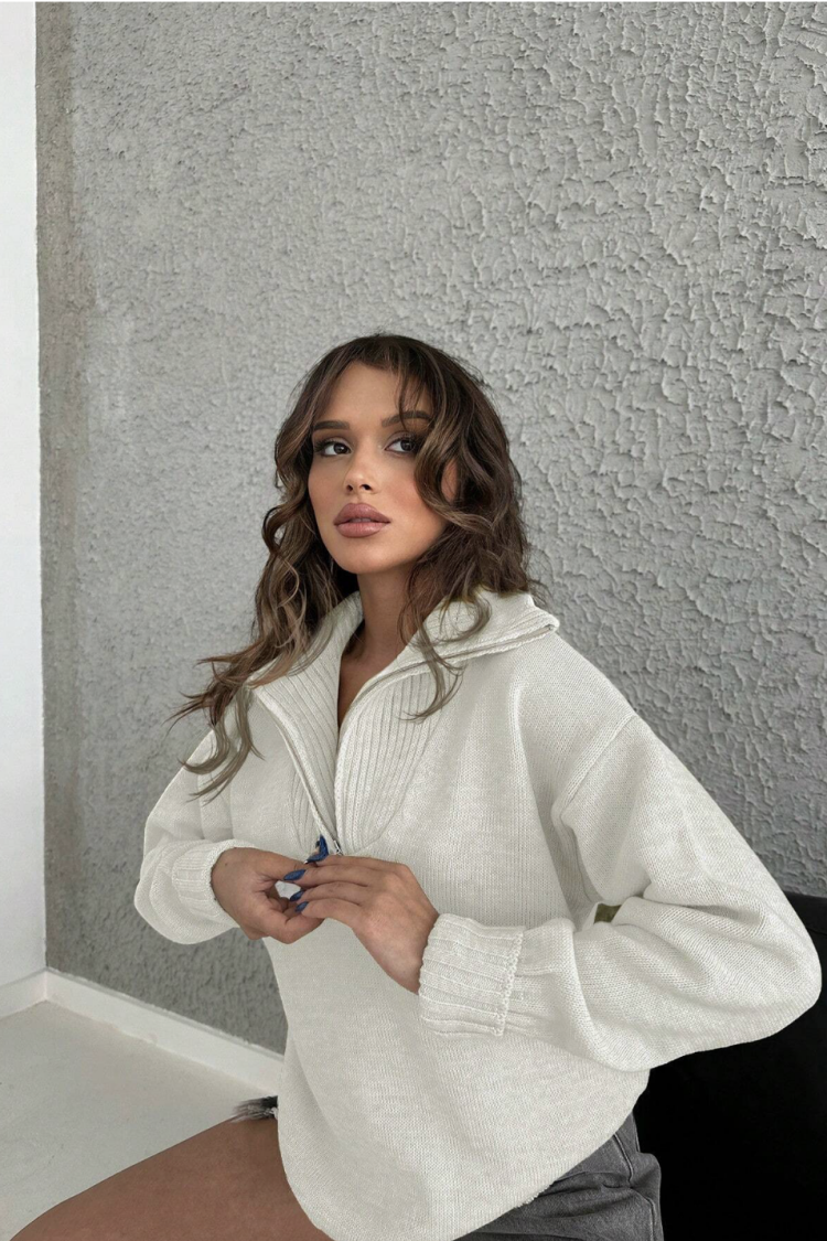 Zippered Sweater - Brand: My Fashion - Women & Kids, Baby Clothes Wholesale - TheBS Women