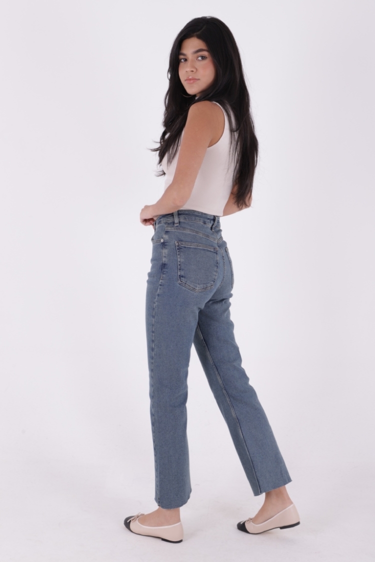 Tasseled High Waist Mom Fit Jean - Brand: XLove - Women & Kids, Baby Clothes Wholesale - TheBS Women