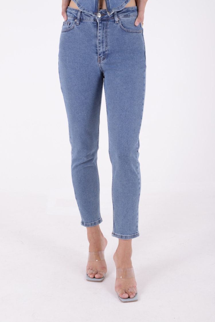 High Waist Comfort Slim Ankle Length Jeans - Brand: XLove - Women & Kids, Baby Clothes Wholesale - TheBS Women