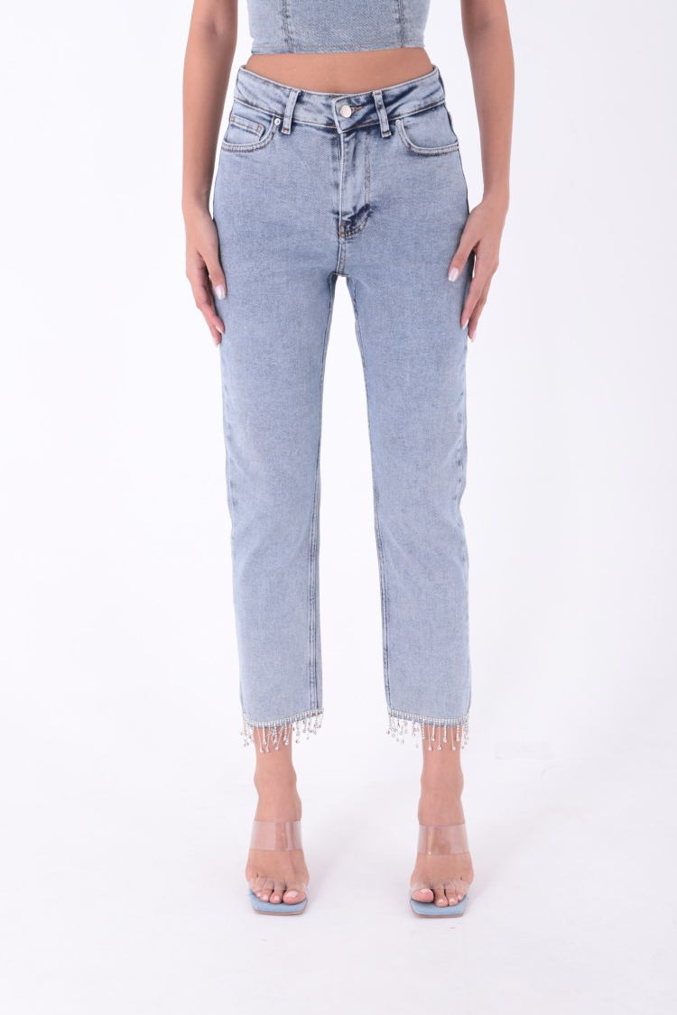 Seamless Mom Jeans With Hem - Brand: XLove - Women & Kids, Baby Clothes Wholesale - TheBS Women