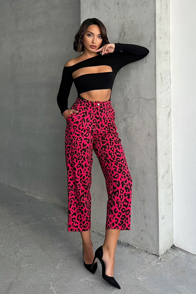 FujyaF1788 Leopard Patterned Trousers - Brand: Topshow - Women & Kids, Baby Clothes Wholesale - TheBS Women