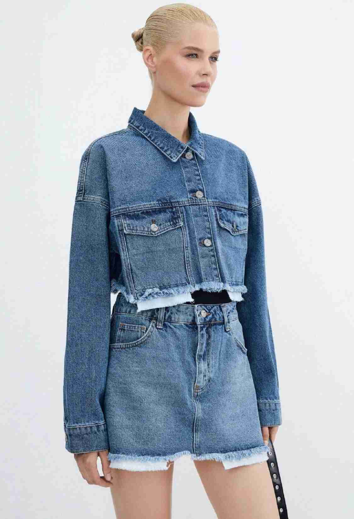 Denim Jacket With Lining Detail - Brand: XLove - Women & Kids, Baby Clothes Wholesale - TheBS Women