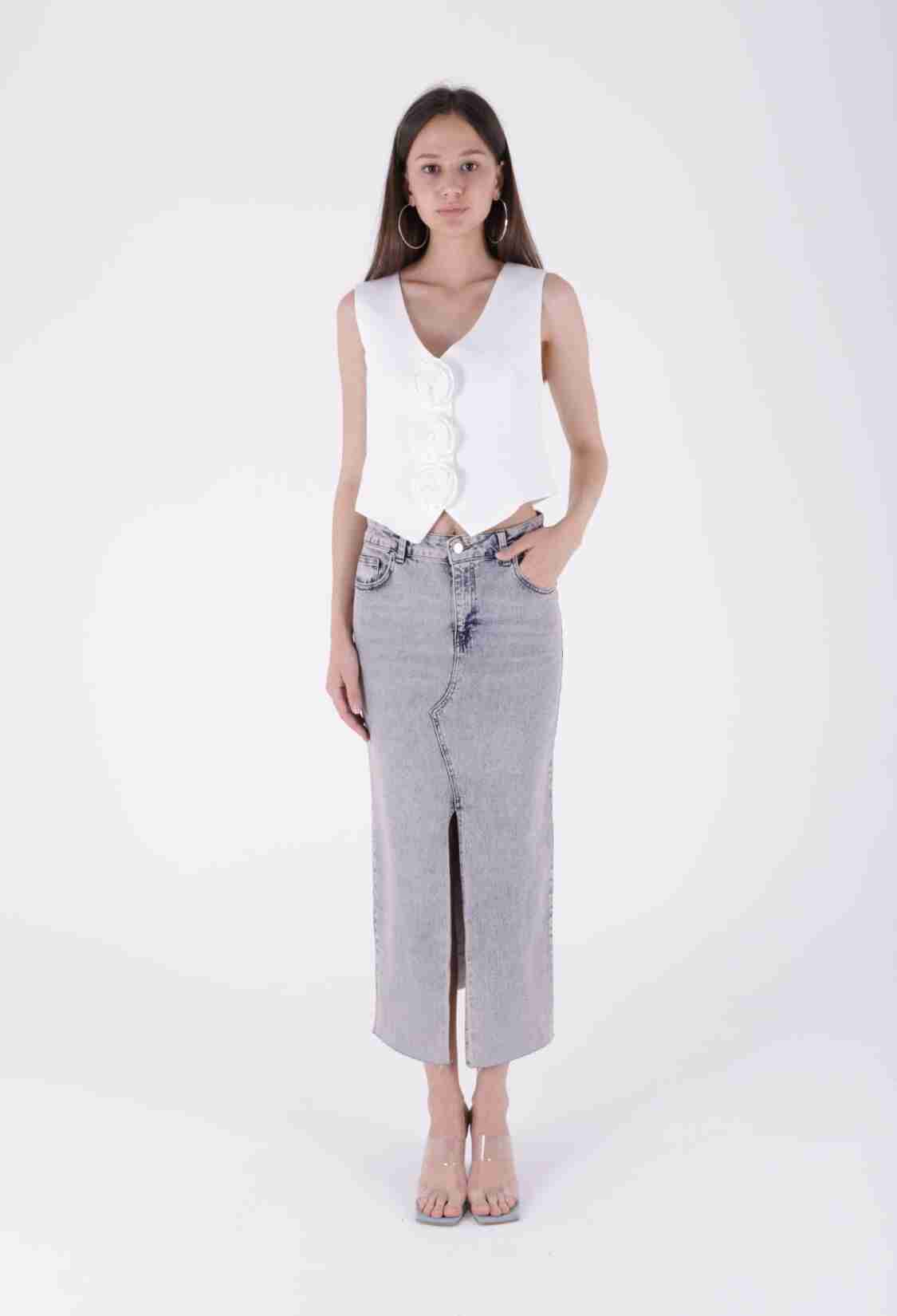 Long Denim Skirt - Brand: XLove - Women & Kids, Baby Clothes Wholesale - TheBS Women