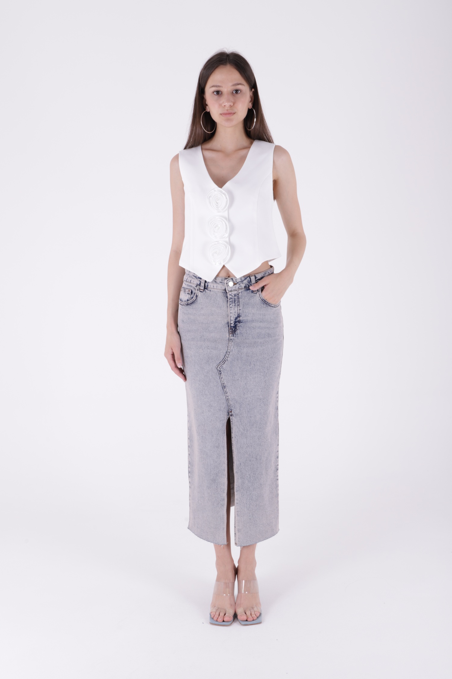 Long Denim Skirt - Brand: XLove - Women & Kids, Baby Clothes Wholesale - TheBS Women