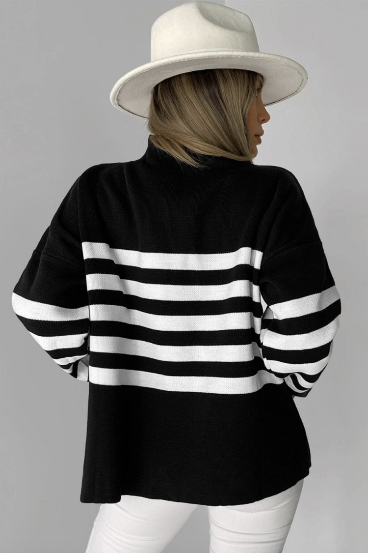 Pique Striped Sweater - Brand: My Fashion - Women & Kids, Baby Clothes Wholesale - TheBS Women