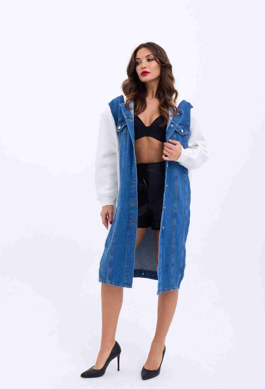 Long Denim Jacket - Brand: Fame - Women & Kids, Baby Clothes Wholesale - TheBS Women