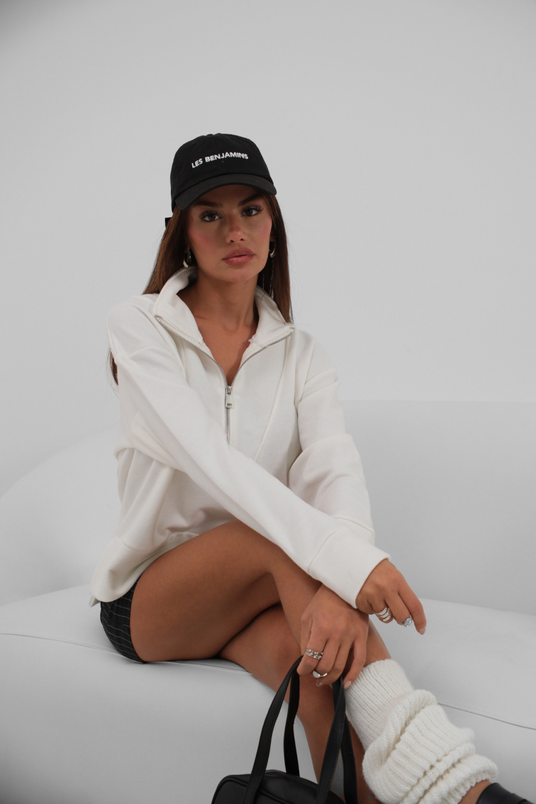 Zipper And Stitch Detailed Sweatshirt - Brand: Black Fashion - Women & Kids, Baby Clothes Wholesale - TheBS Women