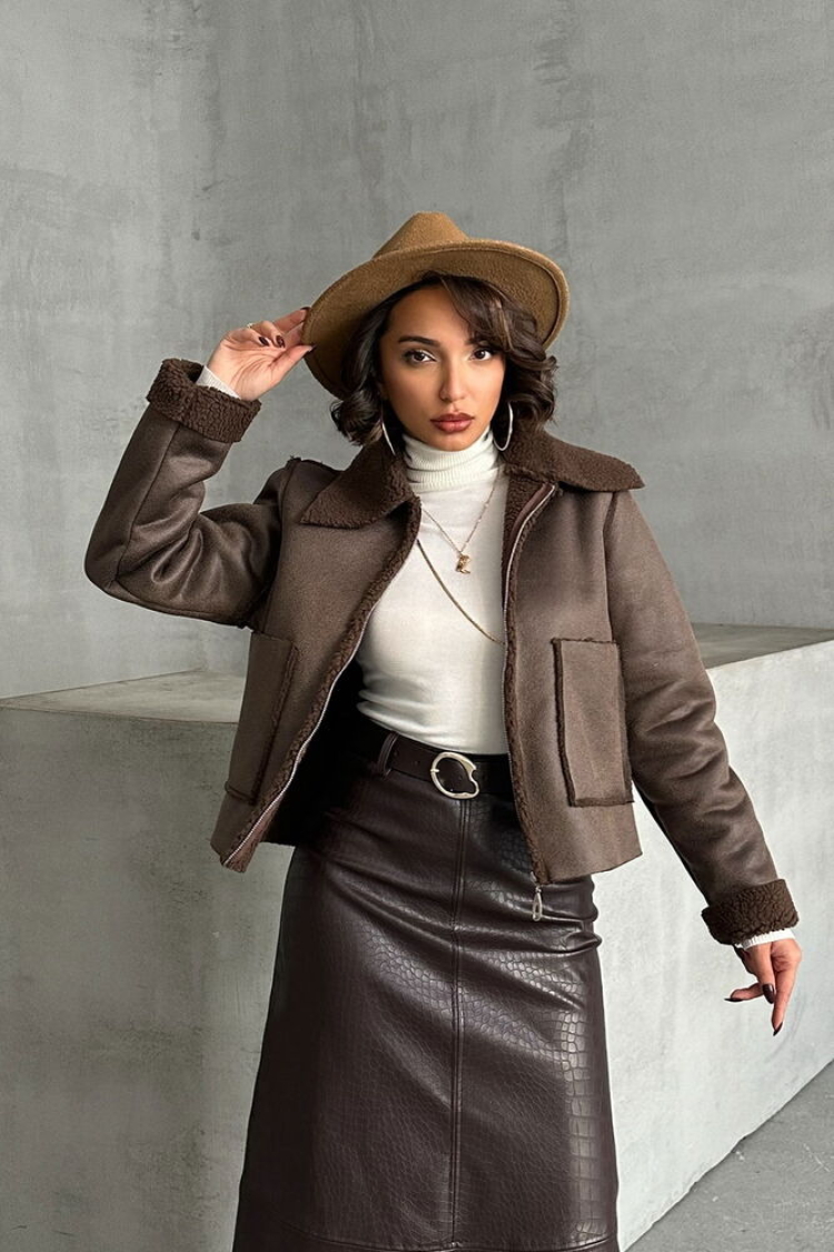 F1856 Suede Plush Coat - Brand: Topshow - Women & Kids, Baby Clothes Wholesale - TheBS Women