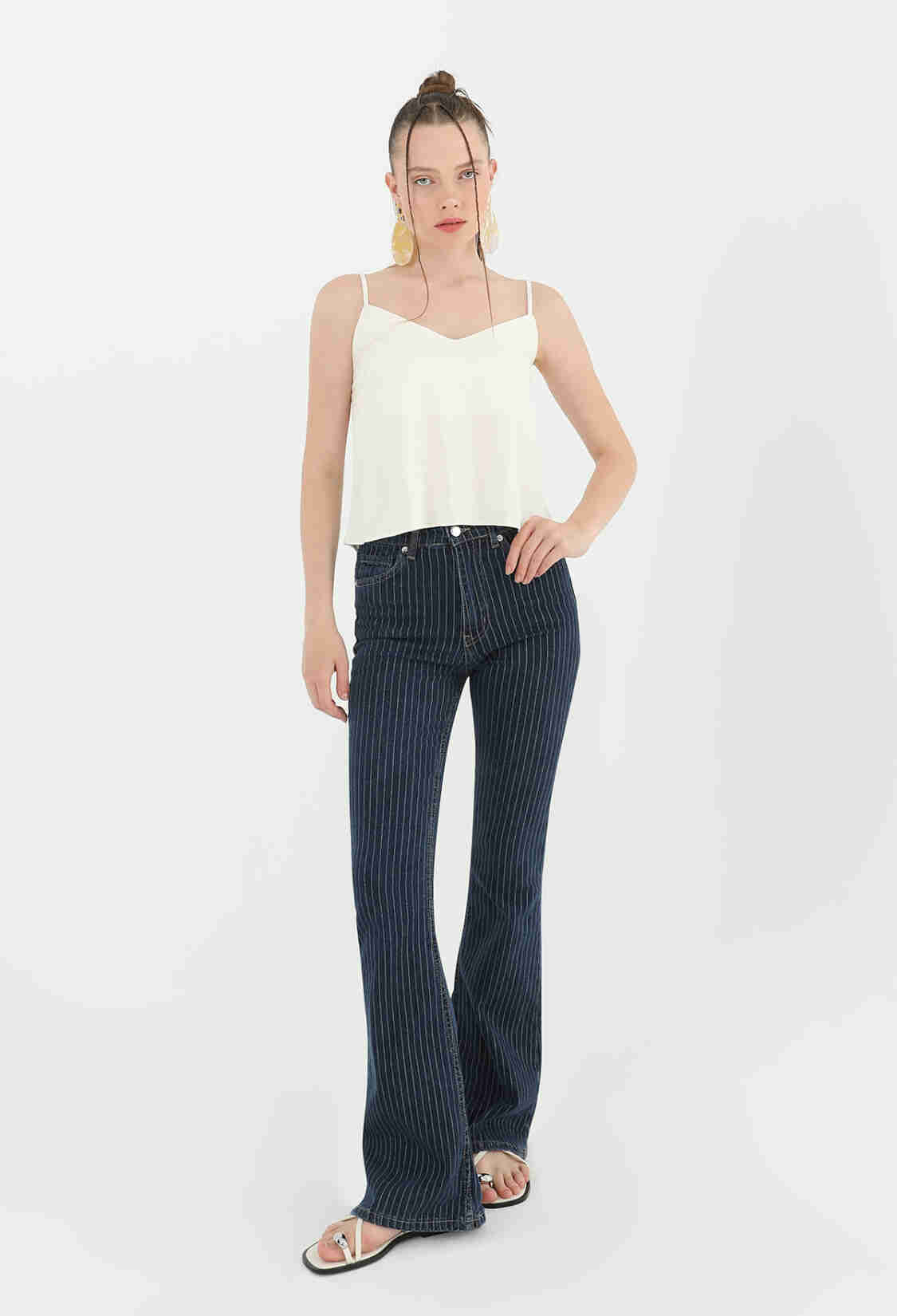 Women's Striped Loose Denim Trousers - Brand: SOUL - Women & Kids, Baby Clothes Wholesale - TheBS Women