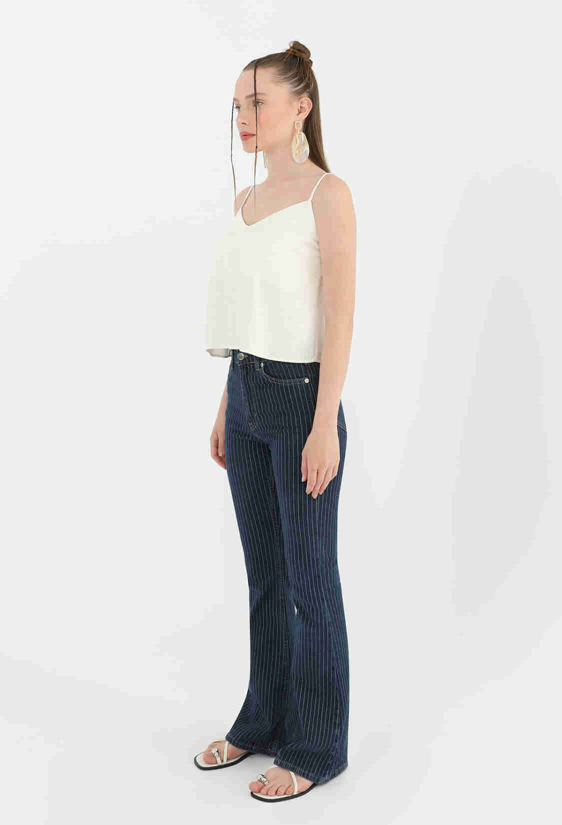 Women's Striped Loose Denim Trousers - Brand: SOUL - Women & Kids, Baby Clothes Wholesale - TheBS Women