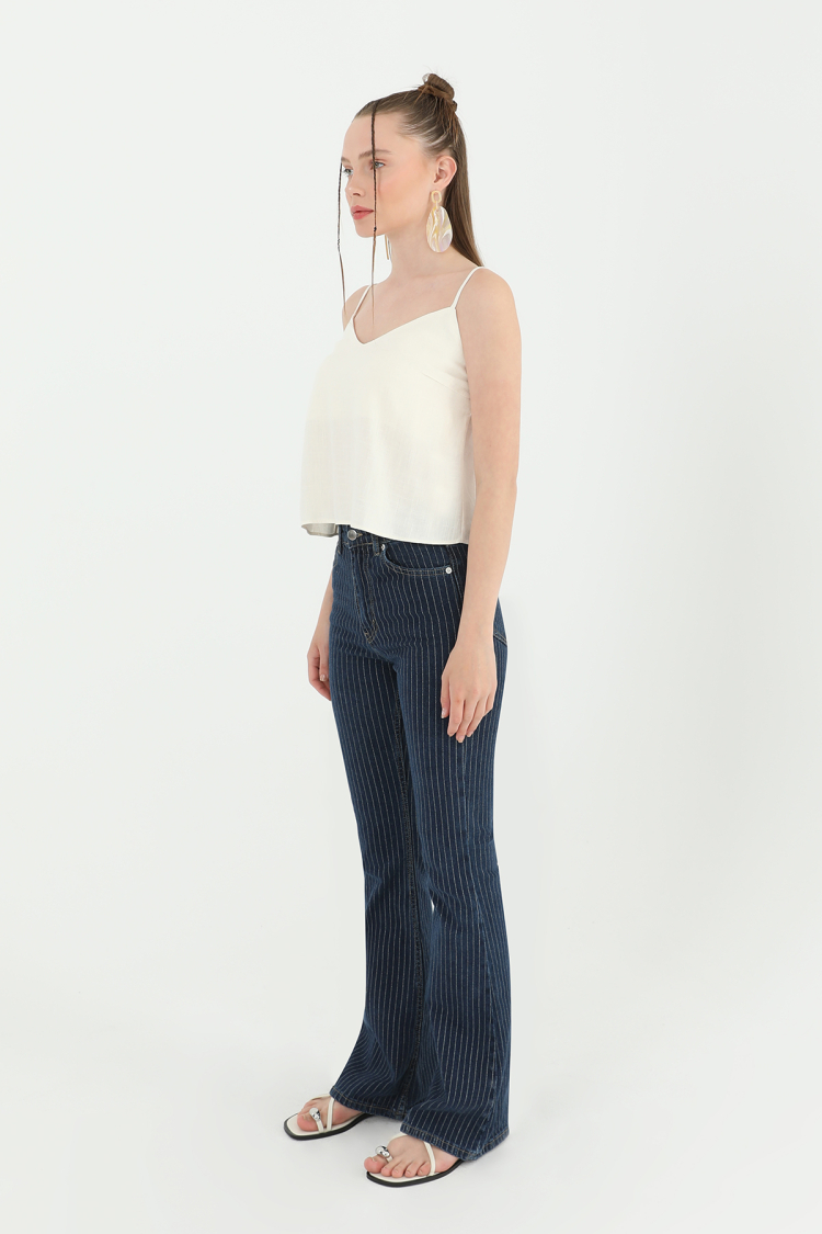 Women's Striped Loose Denim Trousers - Brand: SOUL - Women & Kids, Baby Clothes Wholesale - TheBS Women