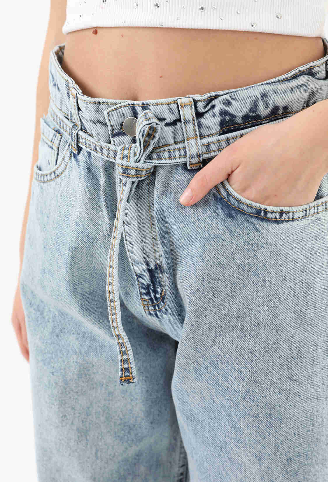 Women's Waist Tie Denim Trousers - Brand: SOUL - Women & Kids, Baby Clothes Wholesale - TheBS Women