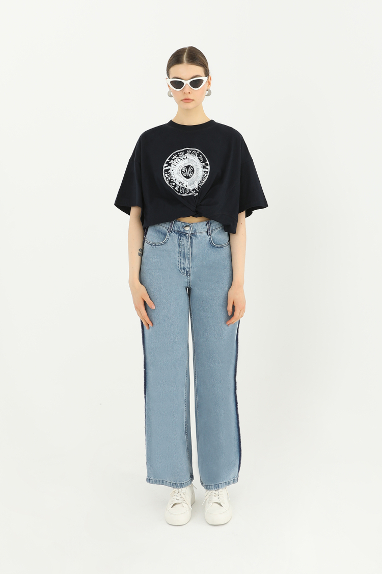 Women's Stripe Detailed Wide Leg Trousers - Brand: SOUL - Women & Kids, Baby Clothes Wholesale - TheBS Women