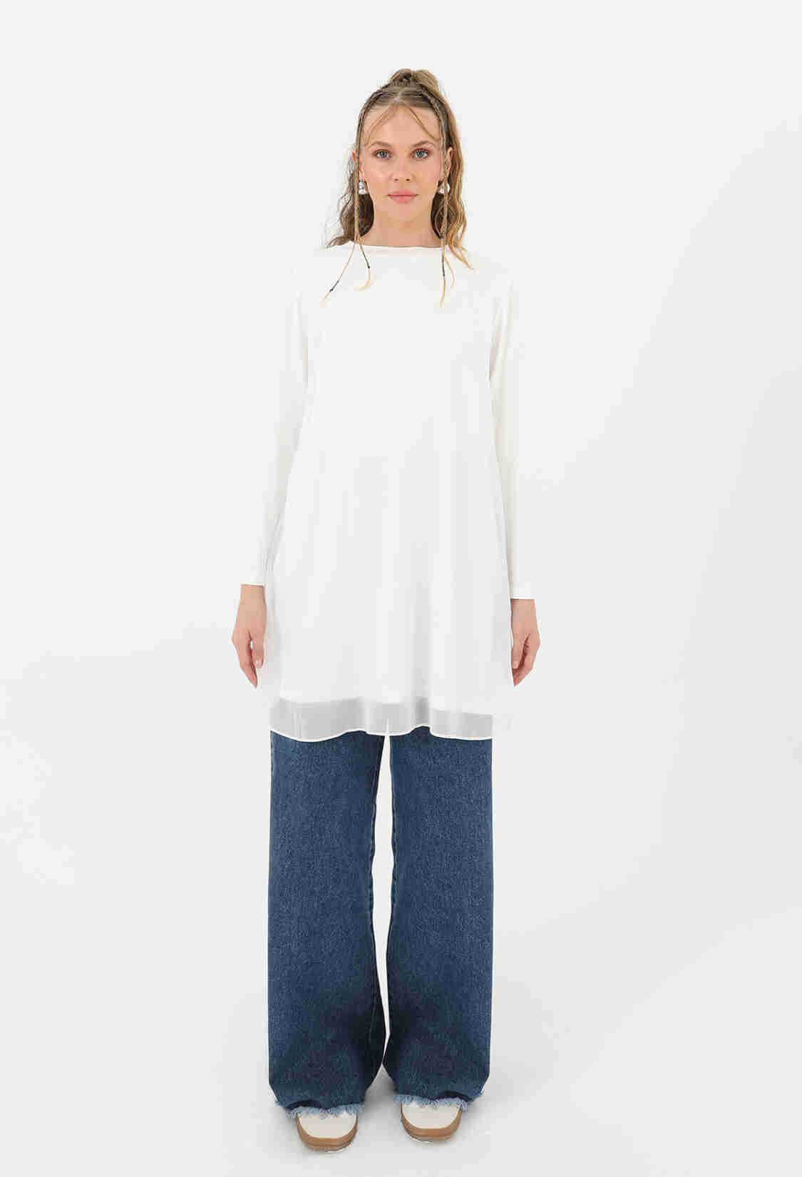 Women's Turtleneck Tulle Detail Blouse - Brand: Puane - Women & Kids, Baby Clothes Wholesale - TheBS Women
