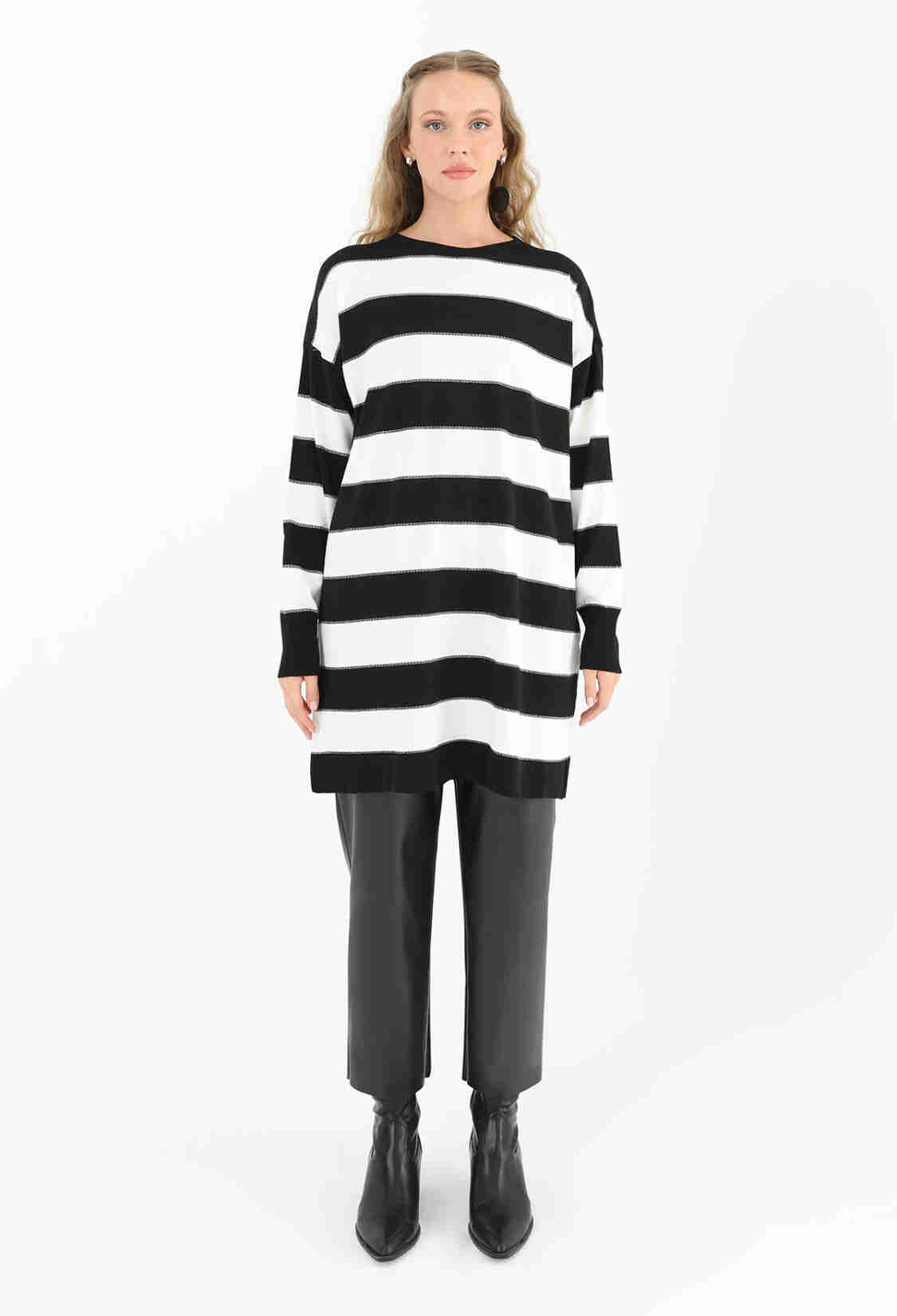 Women's Striped Long Sleeve Tunic - Brand: Puane - Women & Kids, Baby Clothes Wholesale - TheBS Women
