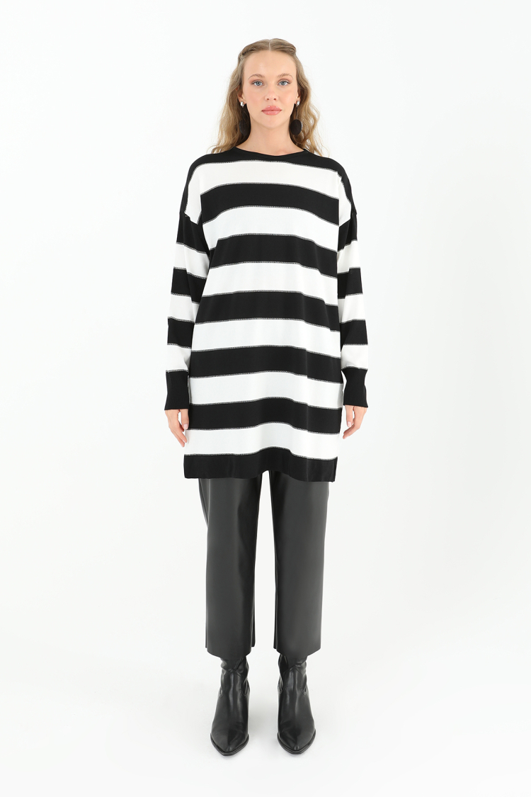 Women's Striped Long Sleeve Tunic - Brand: Puane - Women & Kids, Baby Clothes Wholesale - TheBS Women