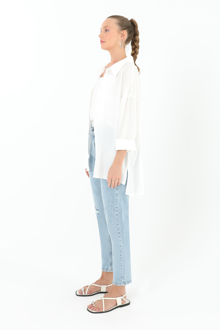 Women's Ripped Detailed Jeans Denim Trousers - Brand: Puane - Women & Kids, Baby Clothes Wholesale - TheBS Women