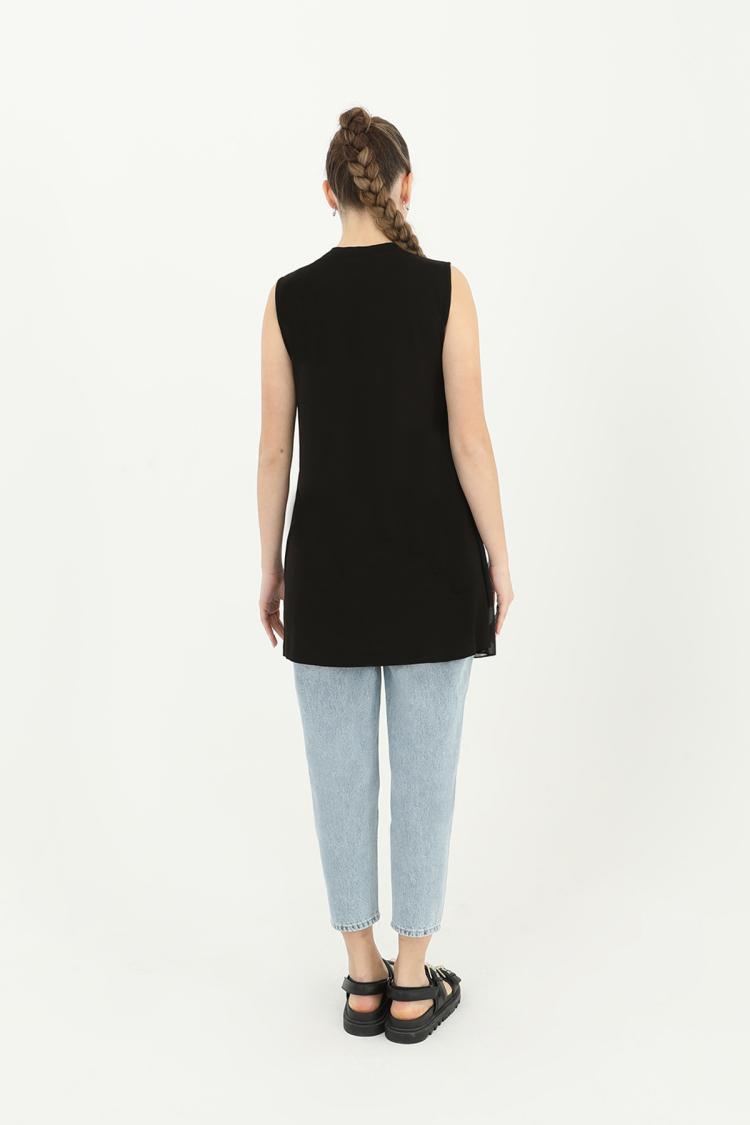 Women's Sleeveless Tulle Detailed Undershirt Tunic - Brand: Puane - Women & Kids, Baby Clothes Wholesale - TheBS Women