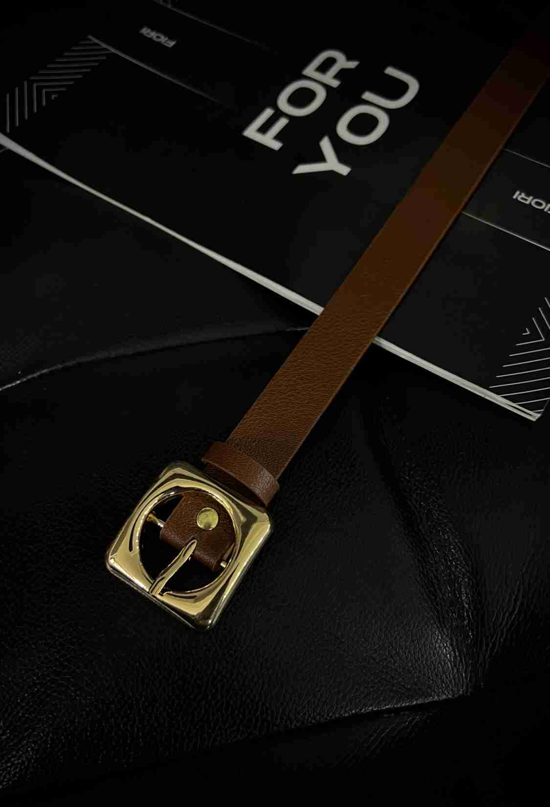 Square Gold Buckle Women's Belt - Brand: Fiori - Women & Kids, Baby Clothes Wholesale - TheBS Women