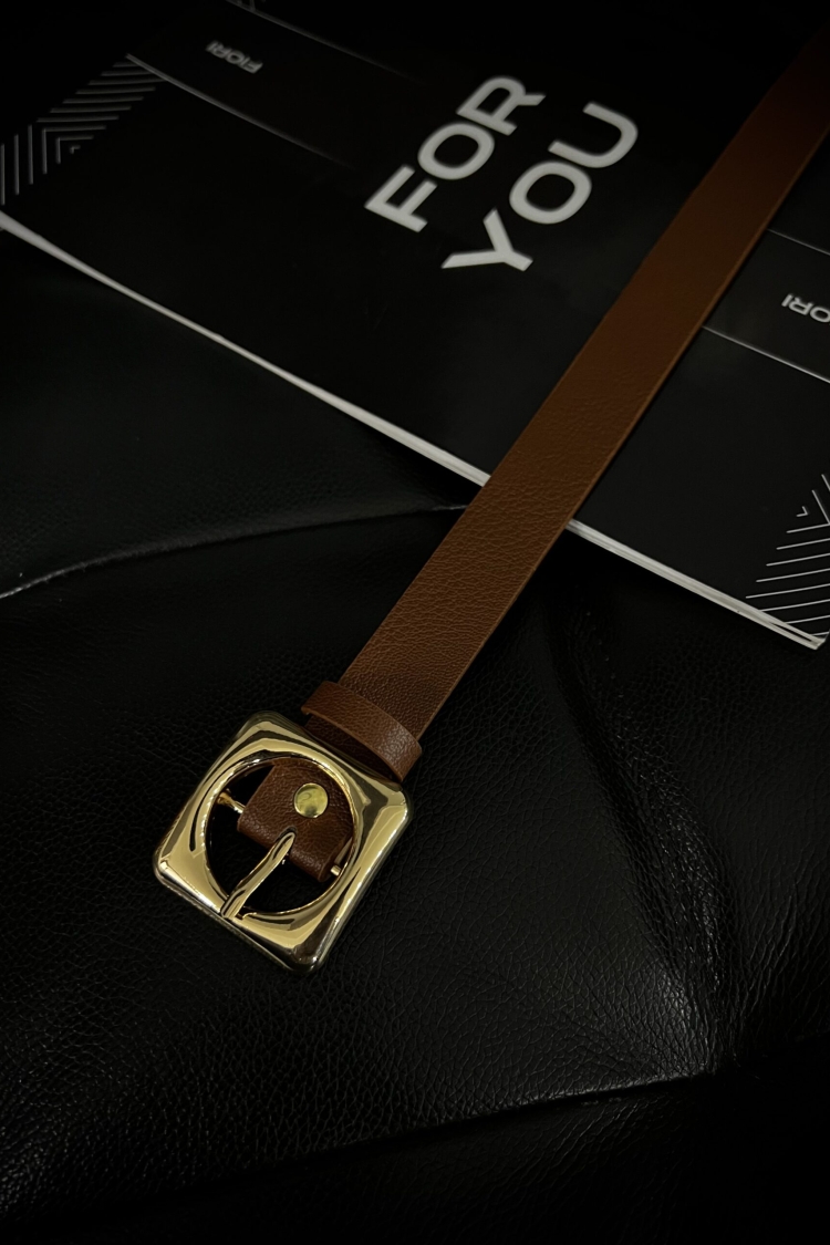 Square Gold Buckle Women's Belt - Brand: Fiori - Women & Kids, Baby Clothes Wholesale - TheBS Women