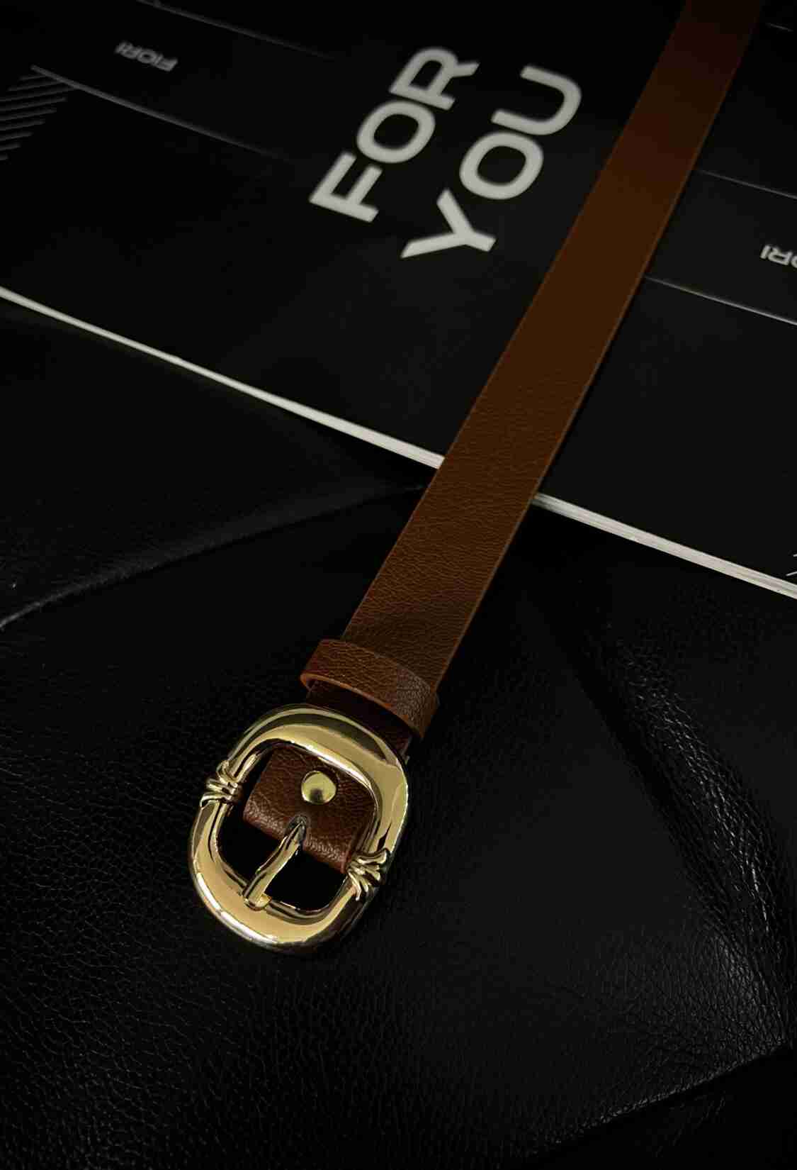 Oval Gold Buckle Women's Belt - Brand: Fiori - Women & Kids, Baby Clothes Wholesale - TheBS Women