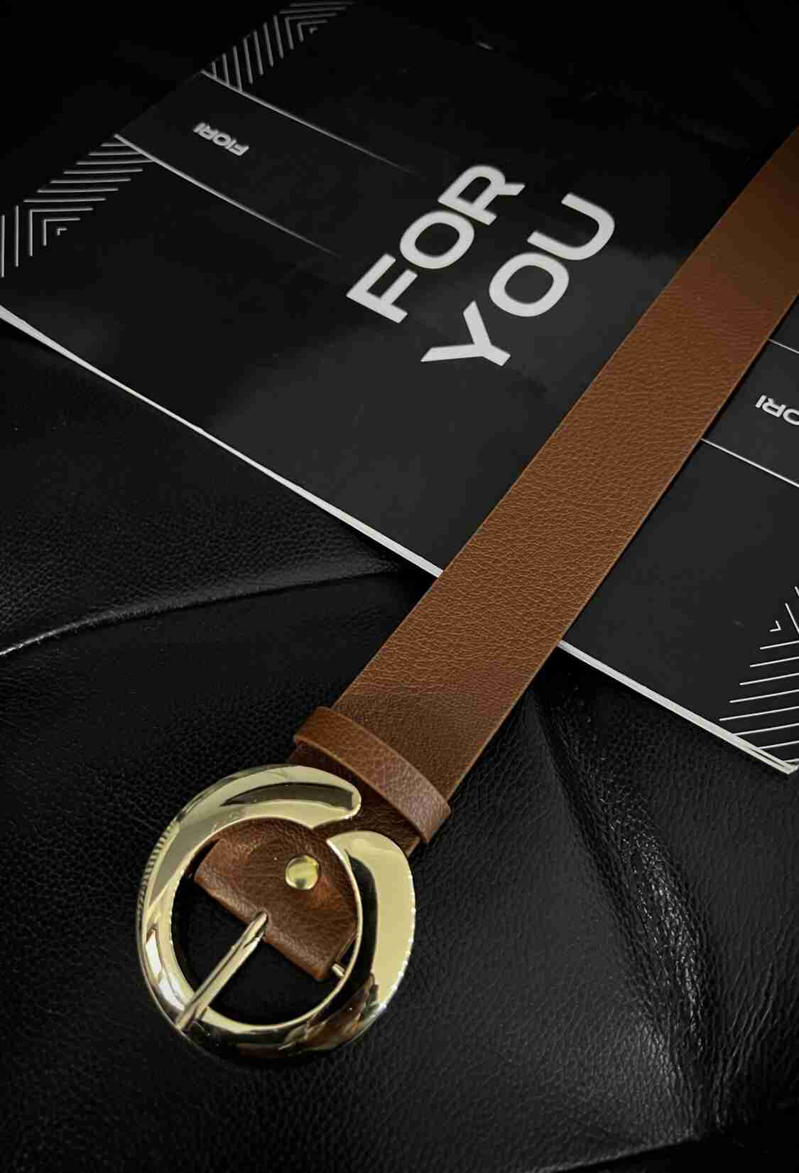 Round Gold Buckle Women's Belt - Brand: Fiori - Women & Kids, Baby Clothes Wholesale - TheBS Women