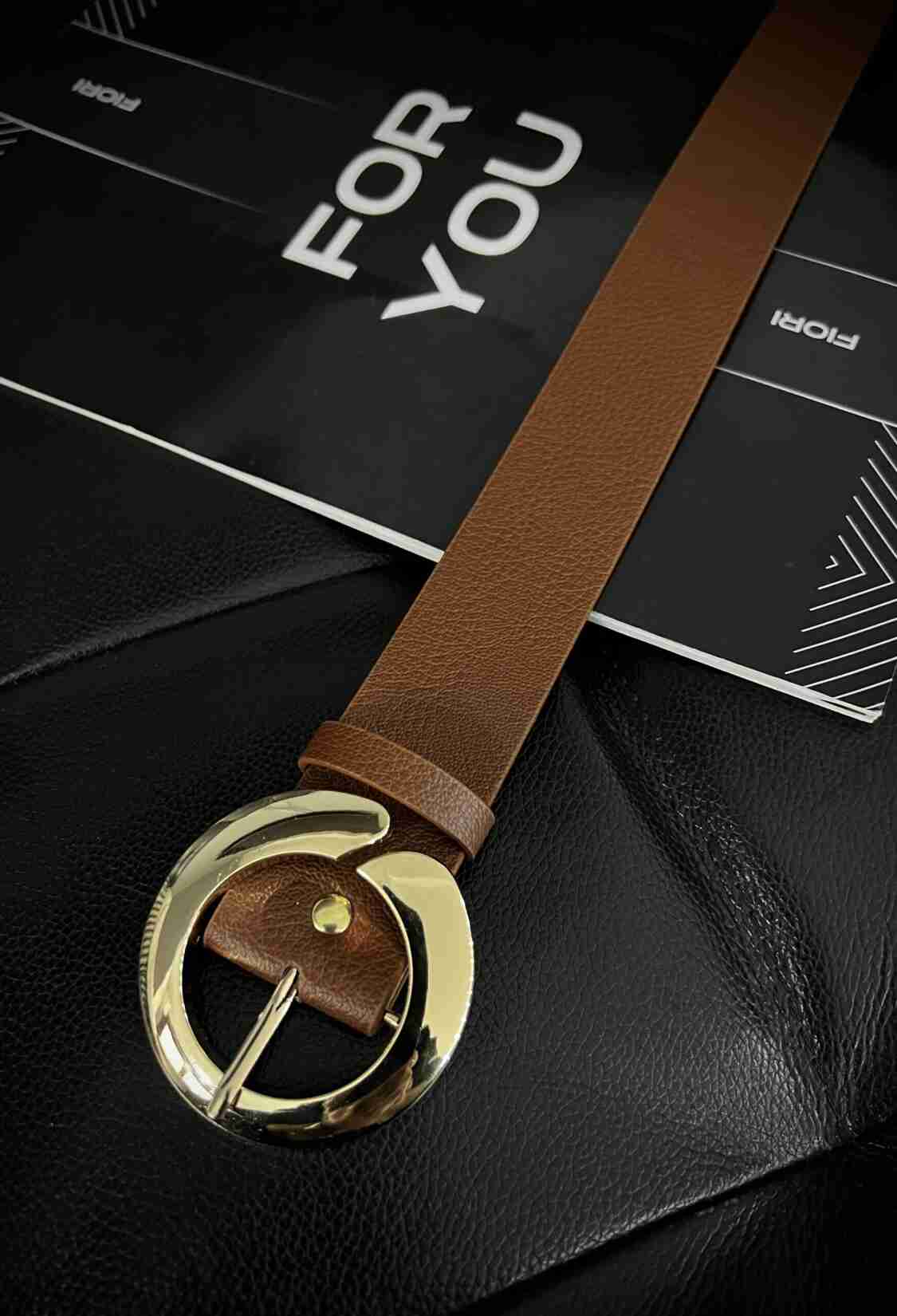 Round Gold Buckle Women's Belt - Brand: Fiori - Women & Kids, Baby Clothes Wholesale - TheBS Women